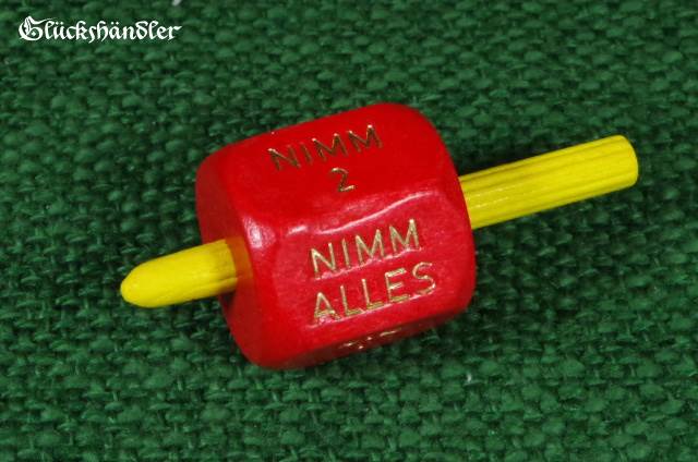 Nimm-Gib Würfelkreisel rot