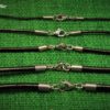 Lederbänder schwarz von 1mm - 5mm mit Edelstahlverschluss