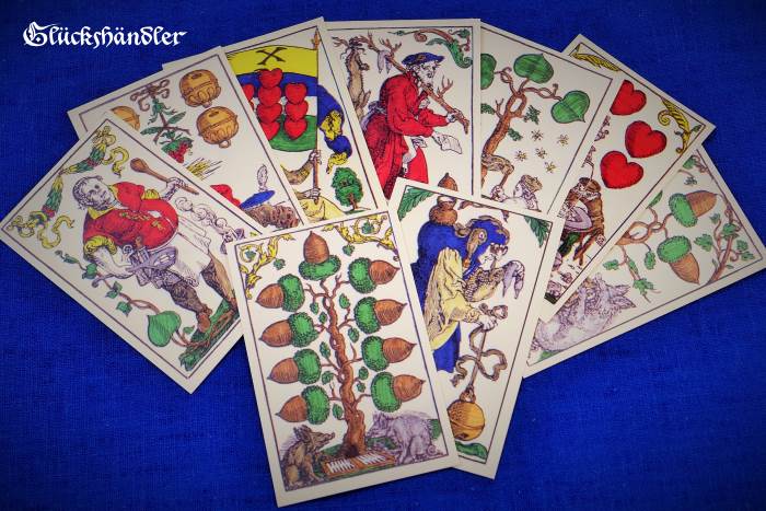 mittelalterliche Spielkarten Karnöffel Spiel 