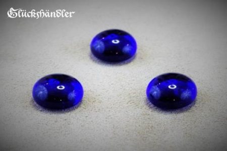 Spielsteine Glas blau 12-15mm sehr gut geieignet für kleine Spielbretter und Beutelspiele