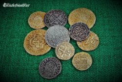 Münzen - Dublonen, Escudos , Piratenschatz - Repliken