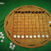 Hasami Shogi - Brettspiel aus Leder mit Glassteinen - Grundaufstellung