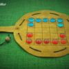 O-Pat-Kono/ 5 Felder Kono Spielsteine Glas rot&blau