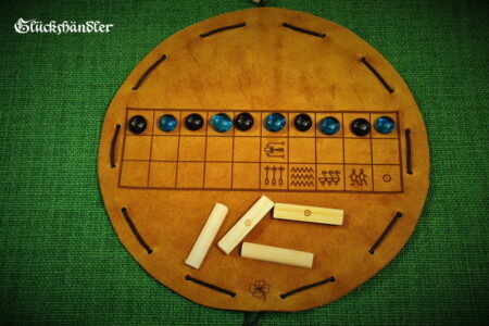 Senet-Beutelspiel-aus-Leder-Spielsteine-Glas-schwarzblau