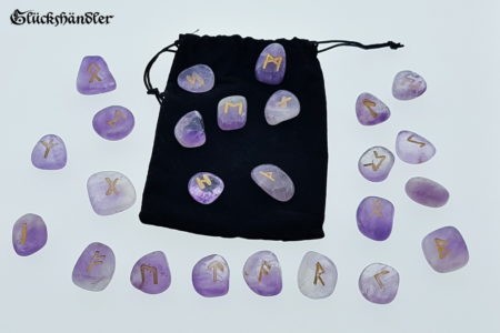 Rune Oracle - Set - Amethyst with Samtäckchen