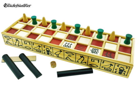 Senet Brettspiel mit Spielsteinen Start - Aufstellung