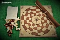 Rundschach-Byzantinisches-Schach-Spielbrett-aus-Stoff-zum-rollen-mit-Verzierungen-und-Spielsteinen