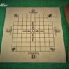 Tablut-Stoff-mit-Verzierungen-Spielplan-gerollt ohne Spielsteine